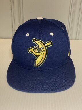 Savannah Bananas Logo Zephyr Flex Fitted Baseball Hat Cap Dark Blue Mens Sz XL